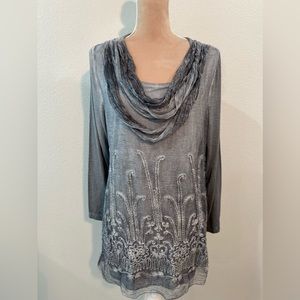 Soft Surroundings Crepe cowl Tunic